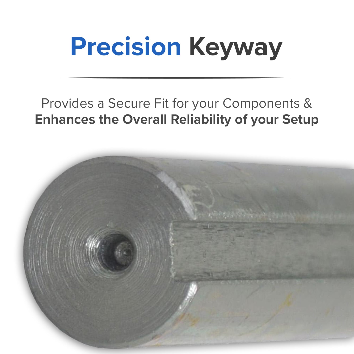 5/8" x 10" Jackshaft with 3/16" Keyway for Go-Karts & Mini Bikes
