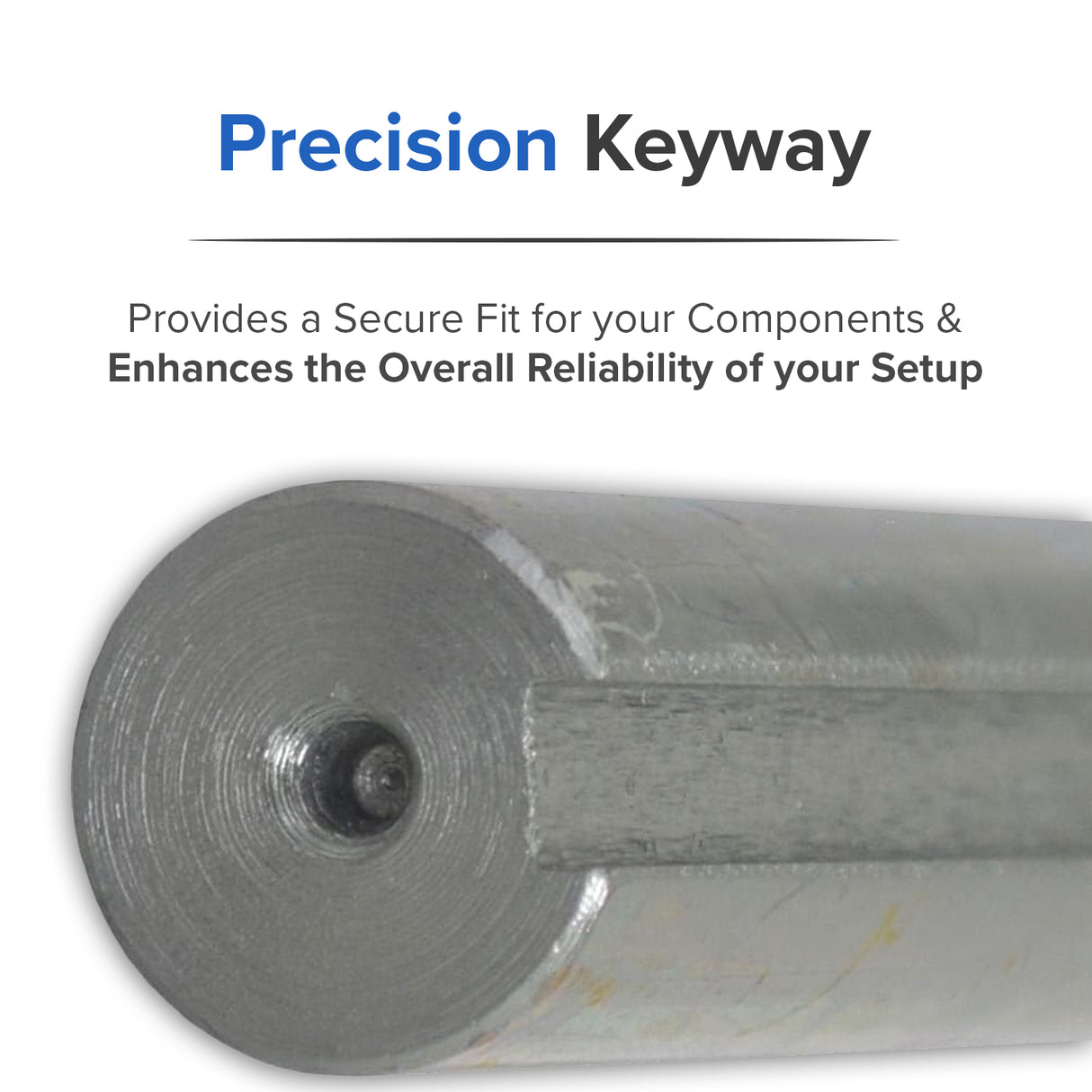 5/8" x 10" Jackshaft with 3/16" Keyway for Go-Karts & Mini Bikes