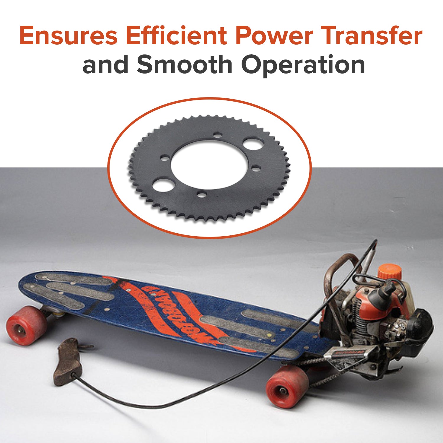 #25 Chain Sprocket - 55 Tooth - 2-9/16" Mounting Hole Circle (x4 Holes)