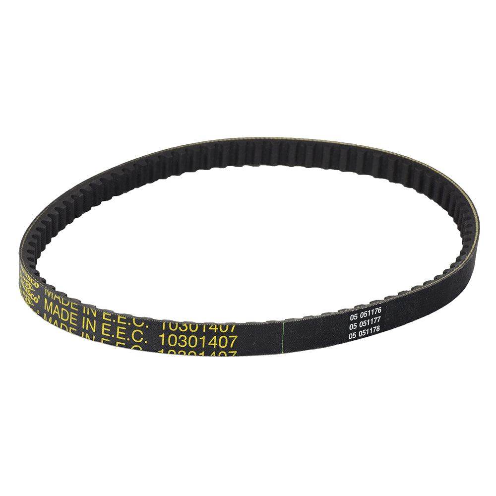 Pinasco Aramid CVT Belt for Vespa and Yamaha scooters, model 798-17-28, featuring distinct yellow writing on the belt surface, designed for enhanced durability and performance.