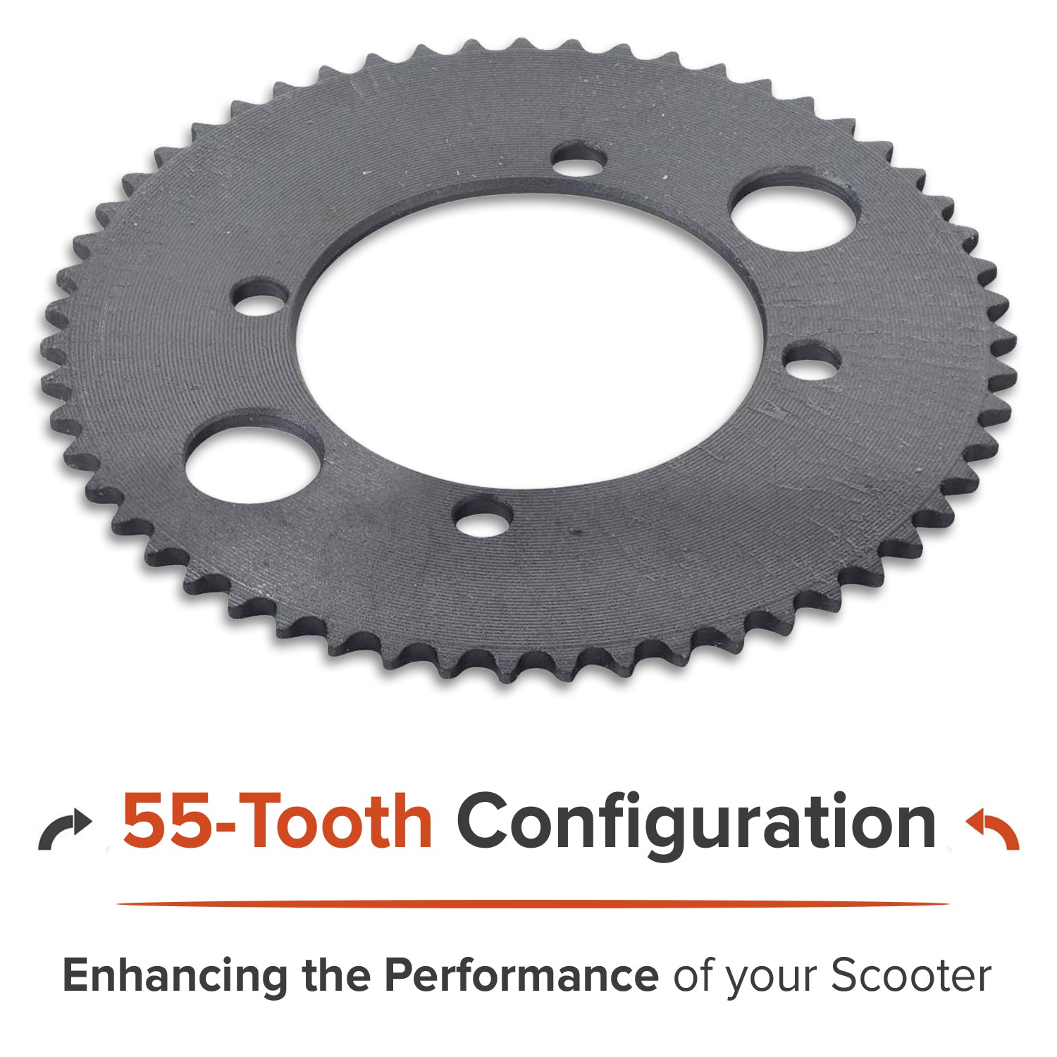 #25 Chain Sprocket - 55 Tooth - 2-9/16" Mounting Hole Circle (x4 Holes)