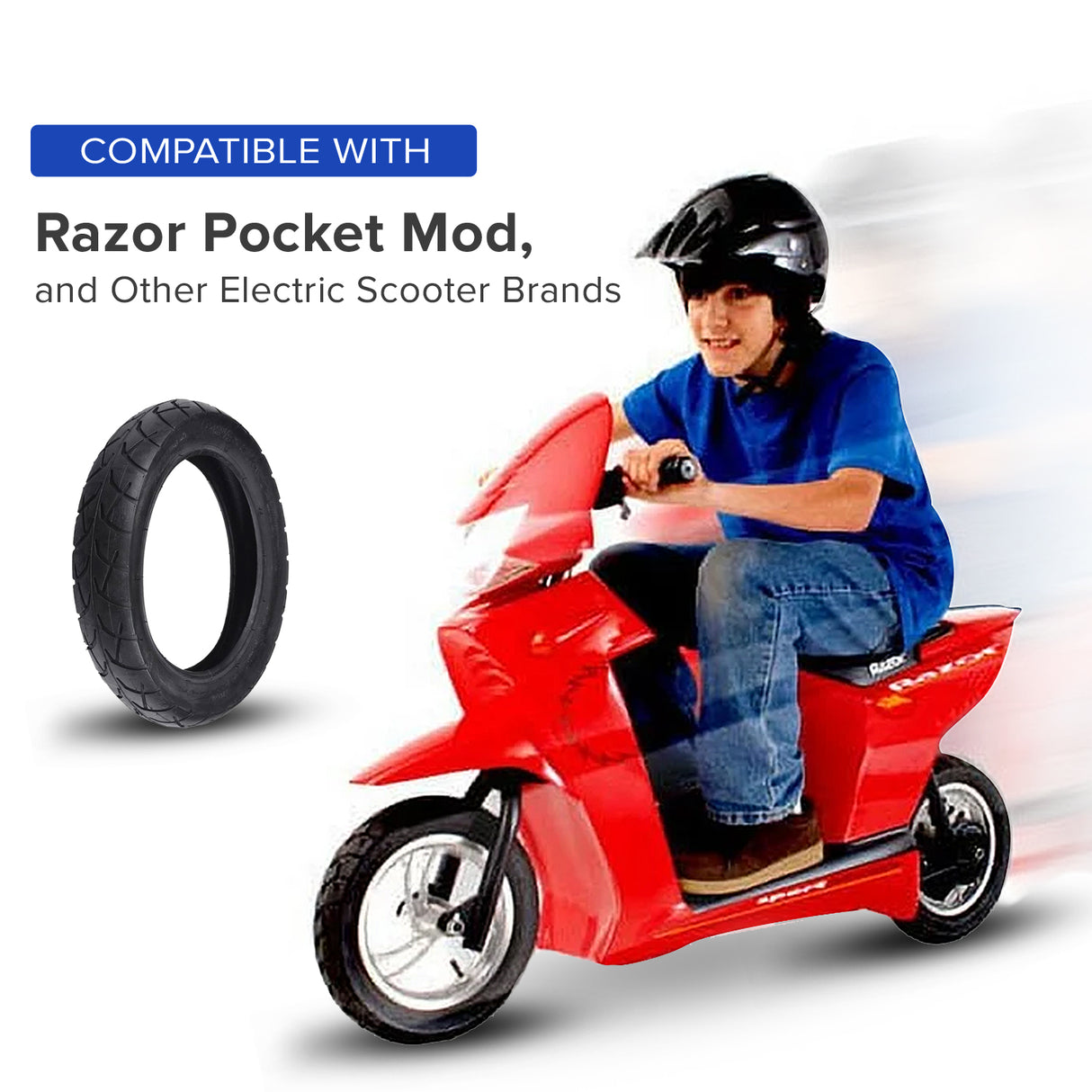 12-1/2"x2-1/4" (57-203/62-203) Kick Scooter Tire with Wide Tread