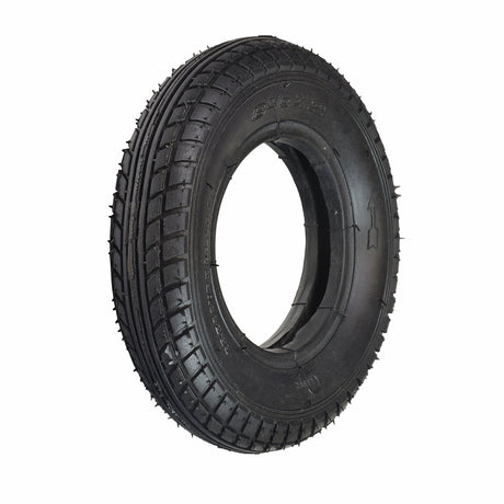 8-1/2x2 (50-134) Pneumatic Scooter Tire with P1034 Directional Tread, featuring a close-up of the tread pattern, designed for small gas and electric scooters.