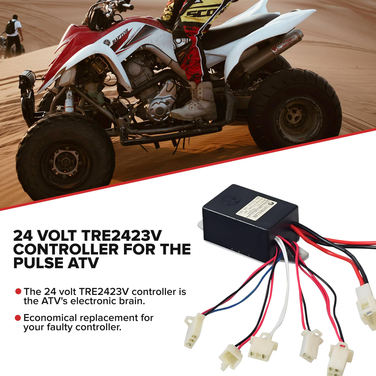 24 Volt TRE2423V Controller for the Pulse ATV Quad Ride-On
