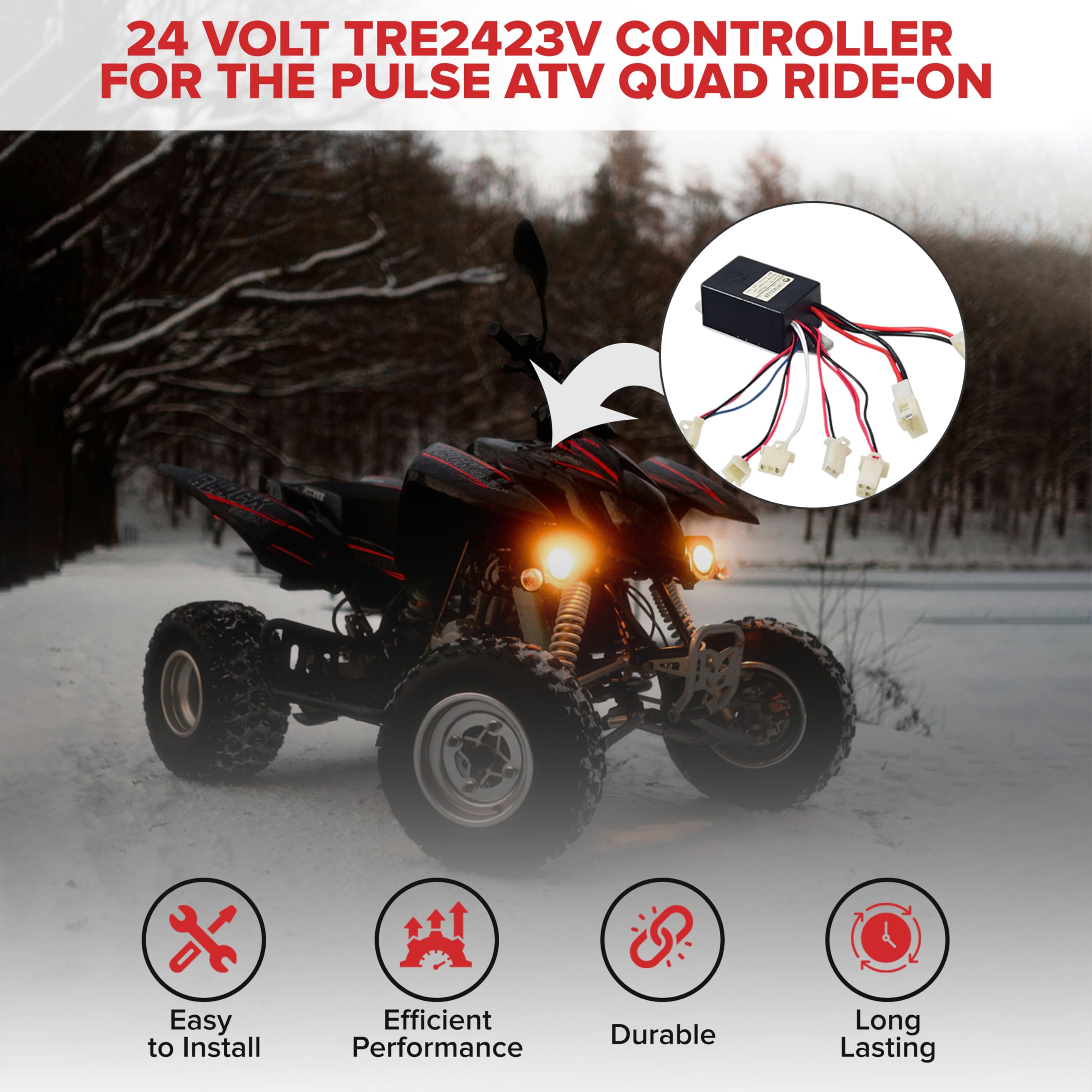 24 Volt TRE2423V Controller for the Pulse ATV Quad Ride-On