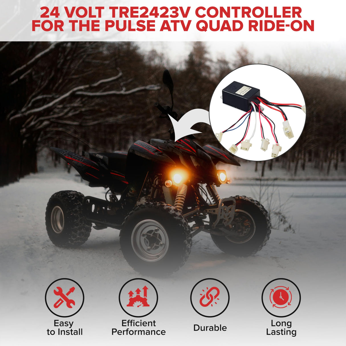 24 Volt TRE2423V Controller for the Pulse ATV Quad Ride-On