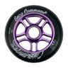 110 mm 841 Enzo Pro Scooter Wheel featuring a black and purple design with white text, made of high rebound polyurethane and 6061 T6 extruded aluminum hubs, ideal for professional scooter riders.