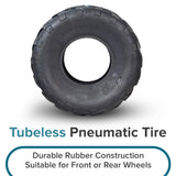 19x7.00-8 Tire with QD116 V-Tread for Baja Mini Bikes MB165 & MB200, ATVs, & Go Karts