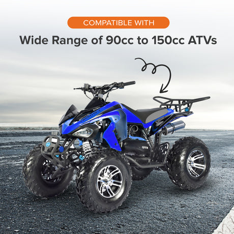 Black & Gray Vinyl Seat for Baja 90cc - 150cc ATVs