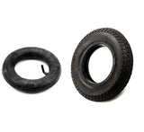 8-1/2x2 Tire and Tube Set for Scooters, featuring a close-up of the black rubber tire with visible tread and a bent tube, ideal for specific Chinese-made scooters.