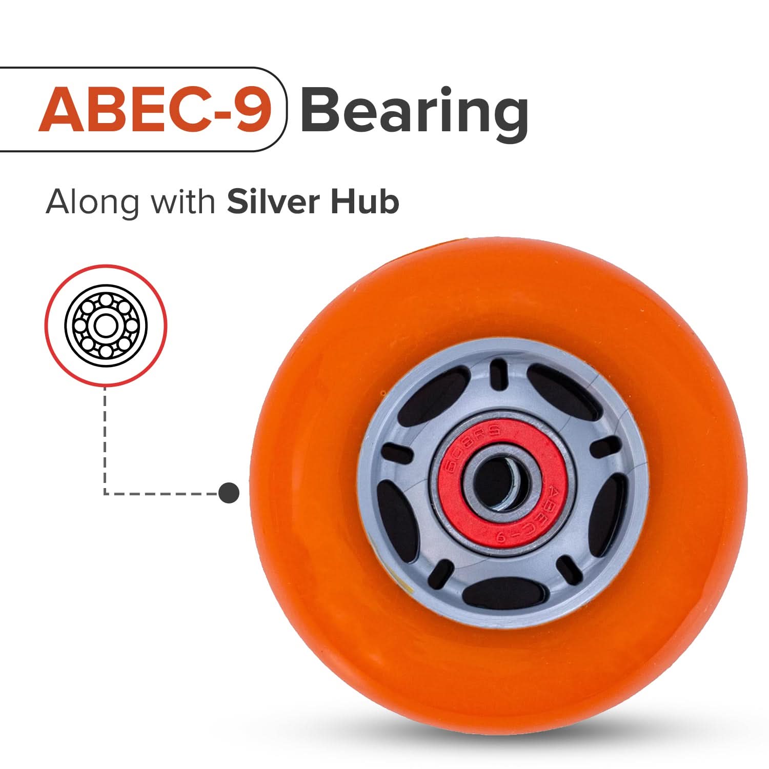 76 mm x 24 mm Caster Wheels for the Razor Crazy Cart (V1-6) & Crazy Cart XL (V1-2) (Set of 2)