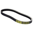 894-23-28 Malossi X Aramid CVT Belt for Kymco 250/300cc scooters, featuring visible yellow text on a black belt, designed for enhanced durability and performance.