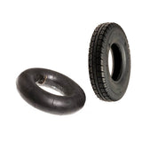 8x2 (200x50) Black Mobility Tire and Tube Set with Knobby Tread, featuring a close-up of the tire's knobby tread pattern, suitable for mobility scooters and power chairs.