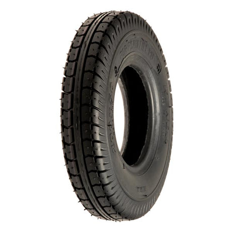 8x2 (200x50) Black Mobility Tire and Tube Set with Knobby Tread, featuring a close-up of the black tire with a hole in the center and pronounced knobby tread pattern.