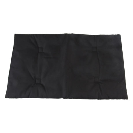 Replacement Cushion for the 2018 Sunlite Pet Trailer, featuring a black rectangular object with square holes, designed to fit perfectly as an economical replacement for missing or unusable cushions.