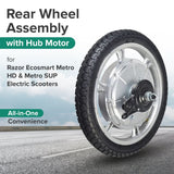 Rear Wheel with Hub Motor for Razor Ecosmart Metro HD, & Ecosmart Metro SUP Electric Scooters