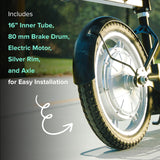 Rear Wheel with Hub Motor for Razor Ecosmart Metro HD, & Ecosmart Metro SUP Electric Scooters