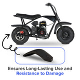Black Plastic Rear Fender for the Massimo MM-MB100 Mini Bike