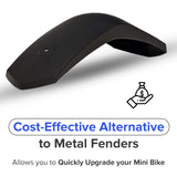 Black Plastic Rear Fender for the Massimo MM-MB100 Mini Bike