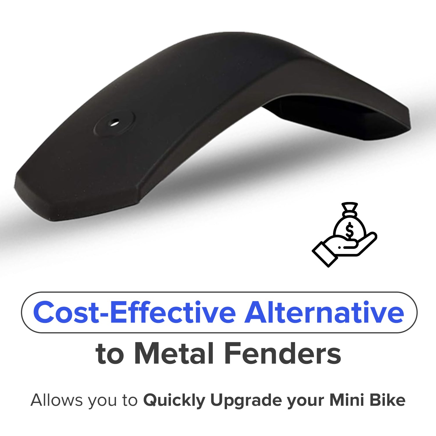 coleman mini bike fenders metal Front Fender for the RB200 212cc and other debris Black Plastic Rear Fender for