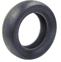 90/65-6.5 Slick Tire **CLEARANCE** - Front tire for X-Treme XP-700, XP-489, and pocket bikes. The image shows a black tire with a hole in the middle.