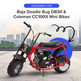 Black Plastic Rear Fender for Baja Doodle Bug DB30 & Coleman CC100X Mini Bikes