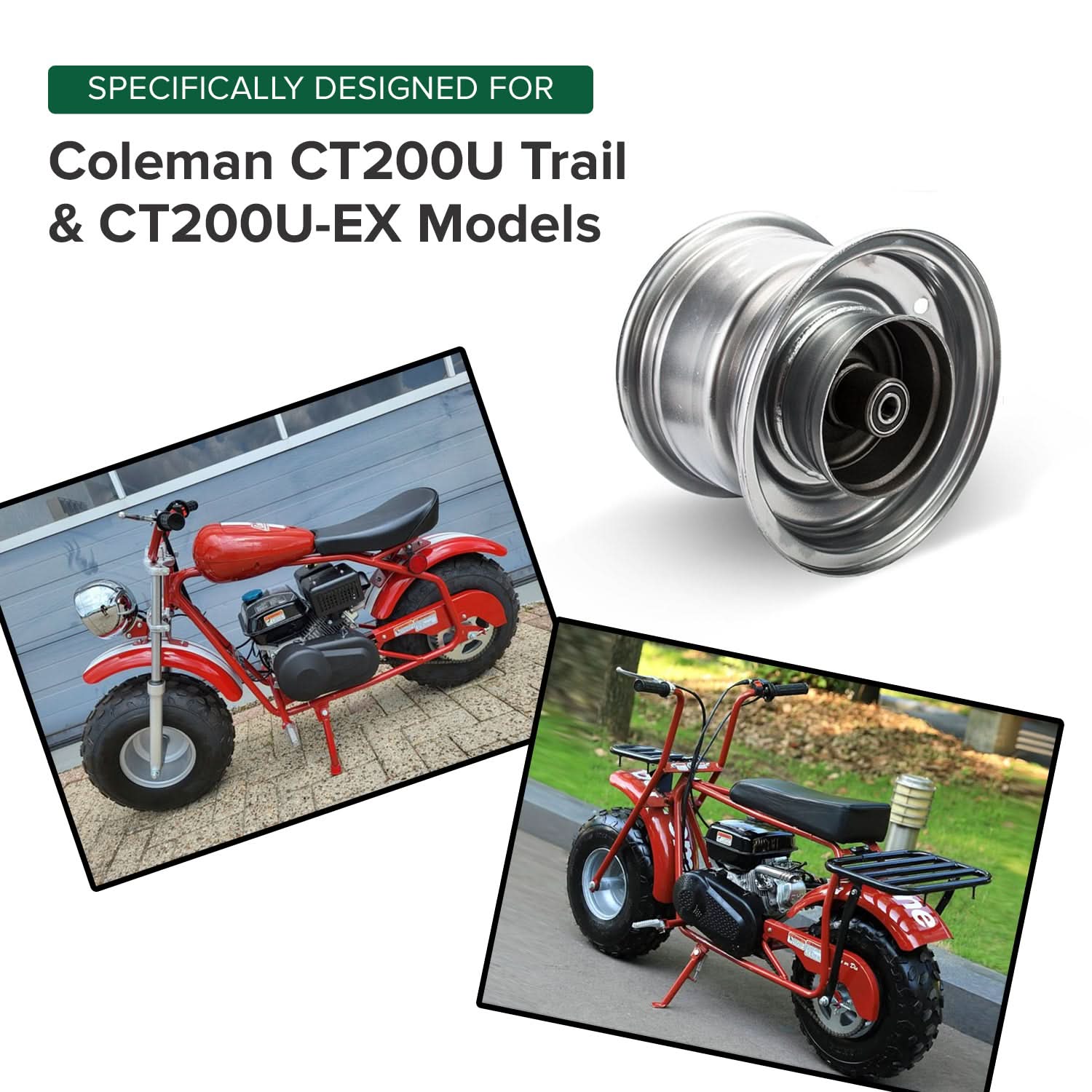 coleman 200u mini bike Rear Rim for the Coleman CT200U Trail & CT200U-EX – Monster Scooter Parts