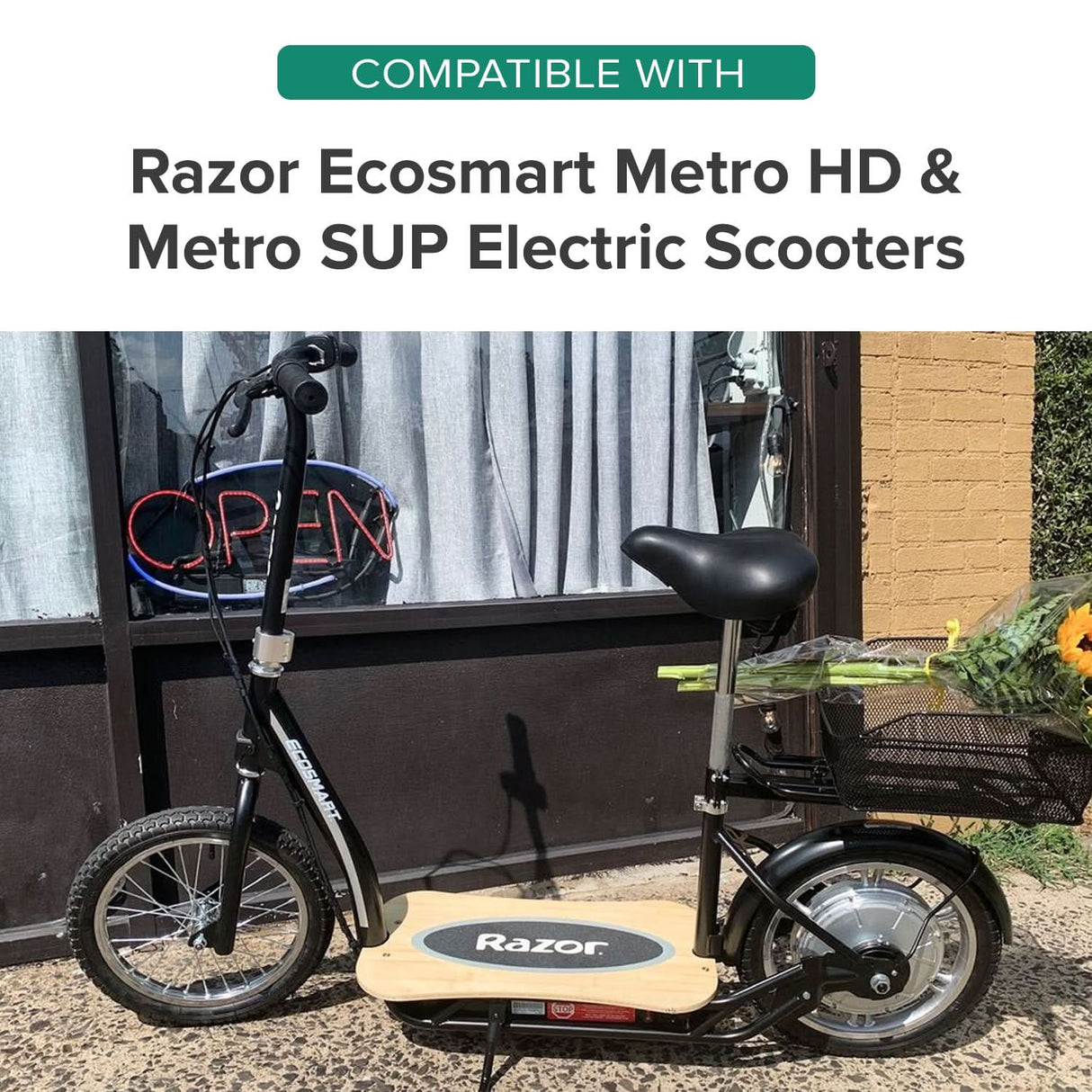 Rear Wheel with Hub Motor for Razor Ecosmart Metro HD, & Ecosmart Metro SUP Electric Scooters