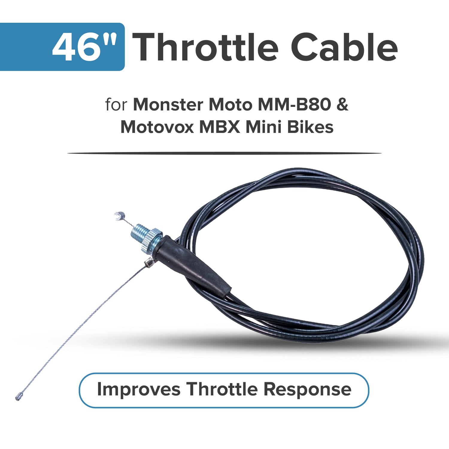 Throttle Cable for Motovox MBX10 and MBX11 Mini Bikes