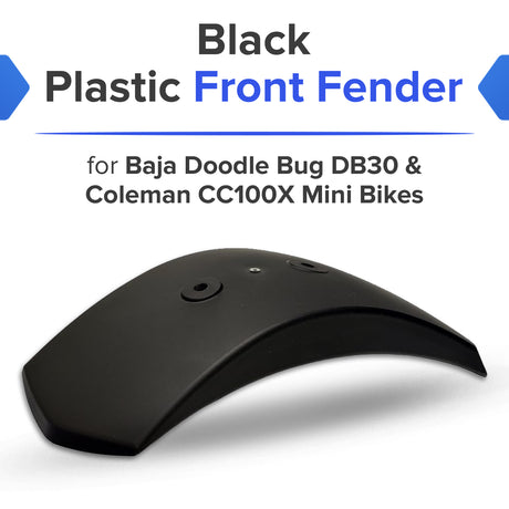 Black Plastic Front Fender for Baja Doodle Bug DB30 & Coleman CC100X Mini Bikes