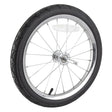 Replacement 16 Wheel Assembly for the Trailer Tot Single ST Bike Trailer, featuring a durable tire, rim, and spokes, ideal for replacing missing or unusable wheels.