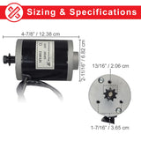 24 Volt 100 Watt MY6812 Electric Motor with 9 Tooth #25 Chain Sprocket (Blemished)