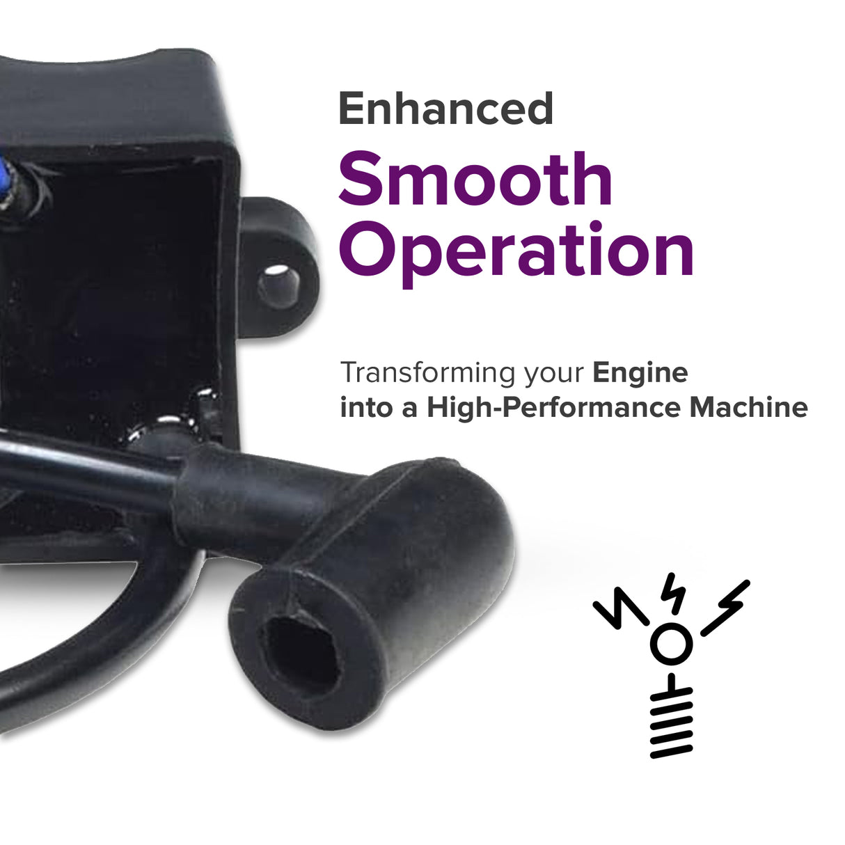 CDI Ignition Coil with Hardware for 50cc, 66cc, & 80cc Motorized Bike Engines