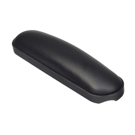 9x2-1/8 Black Upholstered Armrest Pad for Wheelchairs, featuring a black plastic case with a black cover, designed to replace missing or damaged armrests on various mobility scooters and power chairs.