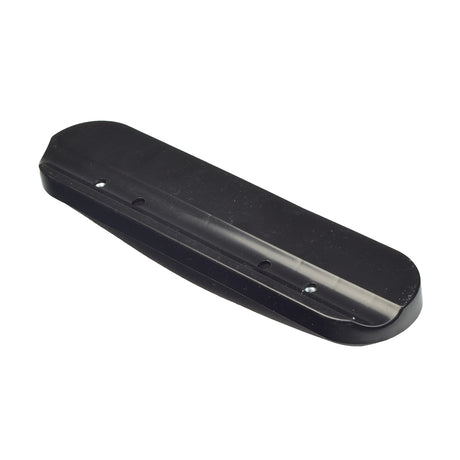 9x2-1/8 Black Upholstered Armrest Pad for Wheelchairs features a black object with holes, designed to replace armrests on mobility scooters and power chairs.