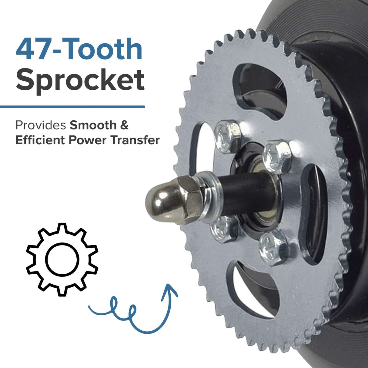 Chain Drive Rear Wheel Assembly for Razor E100, E125, E150, E175, & eSpark