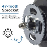 Chain Drive Rear Wheel Assembly for Razor E100, E125, E150, E175, & eSpark