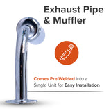 Exhaust Pipe & Muffler for 48cc - 80cc 2-Stroke Bicycle Engine Kits