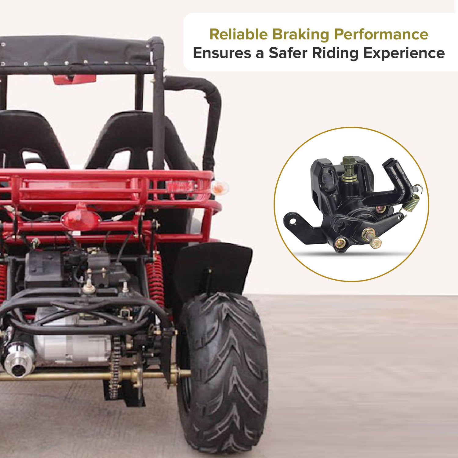 Rear Brake Caliper for 150cc Kandi Go-Karts & Dune Buggies