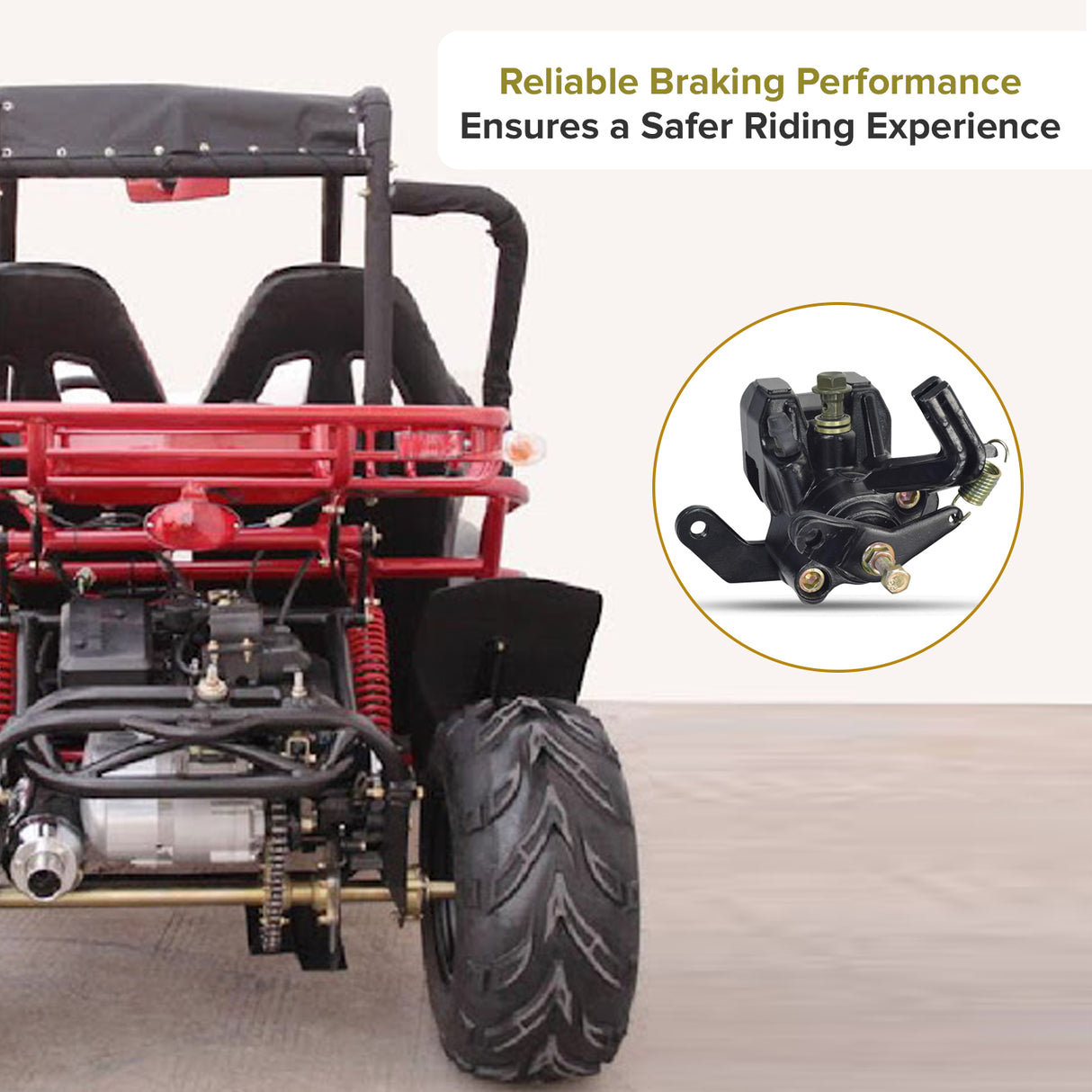 Rear Brake Caliper for 150cc Kandi Go-Karts & Dune Buggies