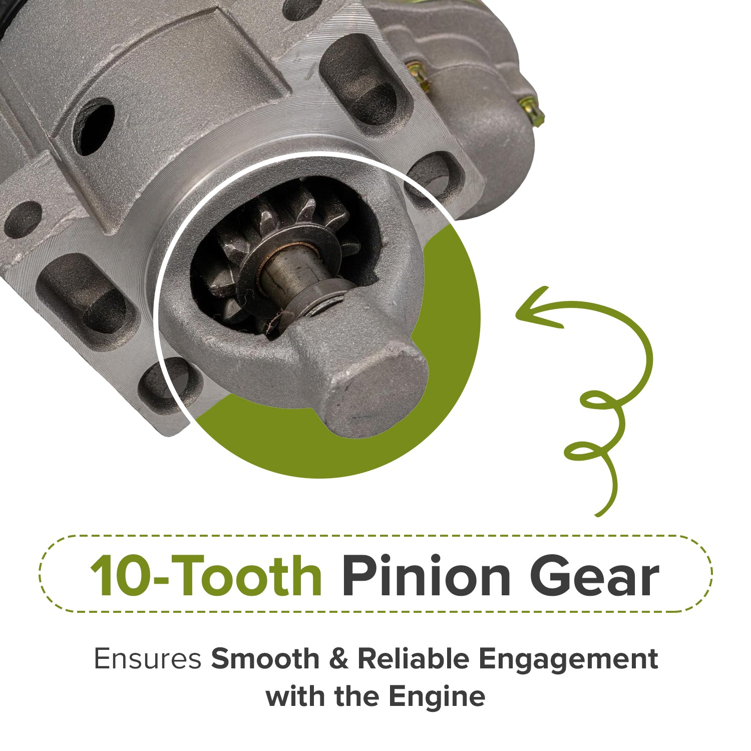 Electric Starter Motor with Solenoid for Kohler Engines 2409801, 2509808, 2509809, 2509811,6744, 2-2022-DR, & AM132702