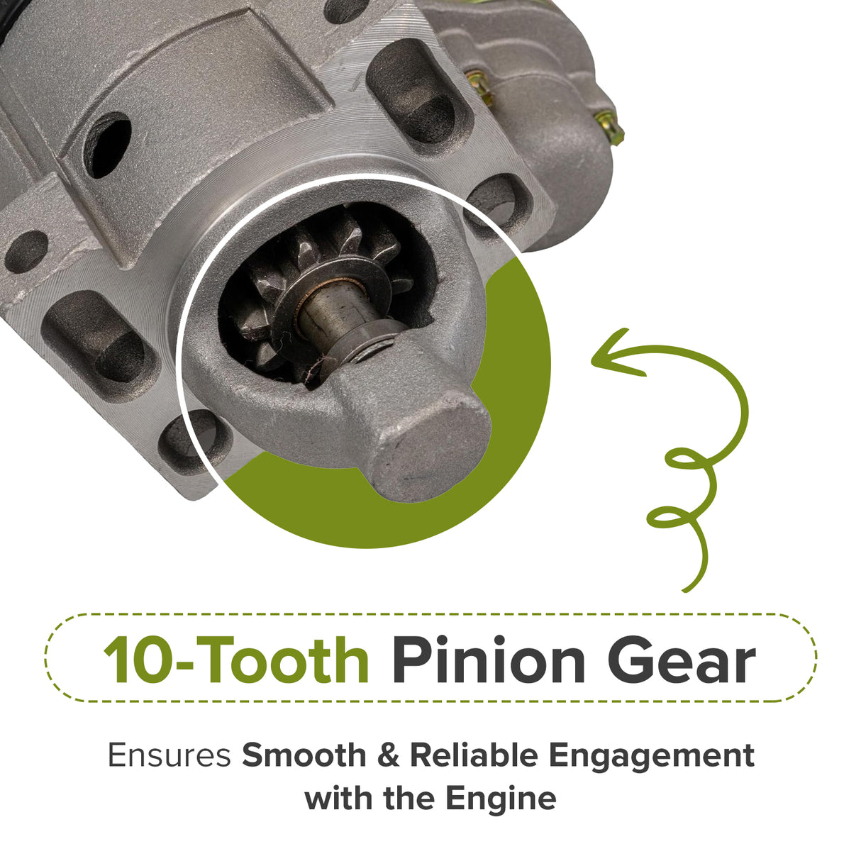 Electric Starter Motor with Solenoid for Kohler Engines 2409801, 2509808, 2509809, 2509811,6744, 2-2022-DR, & AM132702