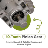 Electric Starter Motor with Solenoid for Kohler Engines 2409801, 2509808, 2509809, 2509811,6744, 2-2022-DR, & AM132702