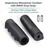 M100 Black Vinyl Handle Grip Set for Wheelchairs (Set of 2)
