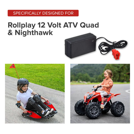 12 Volt 1.0 Amp Square End Battery Charger for Ride-On Toys