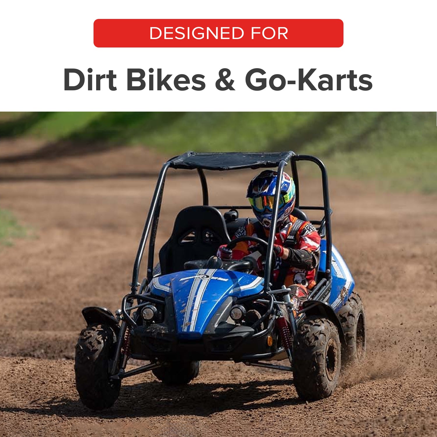 195 mm Adjustable Shocks with 8 mm Eyes for Go-Karts & Mini Bikes (Set of 2)