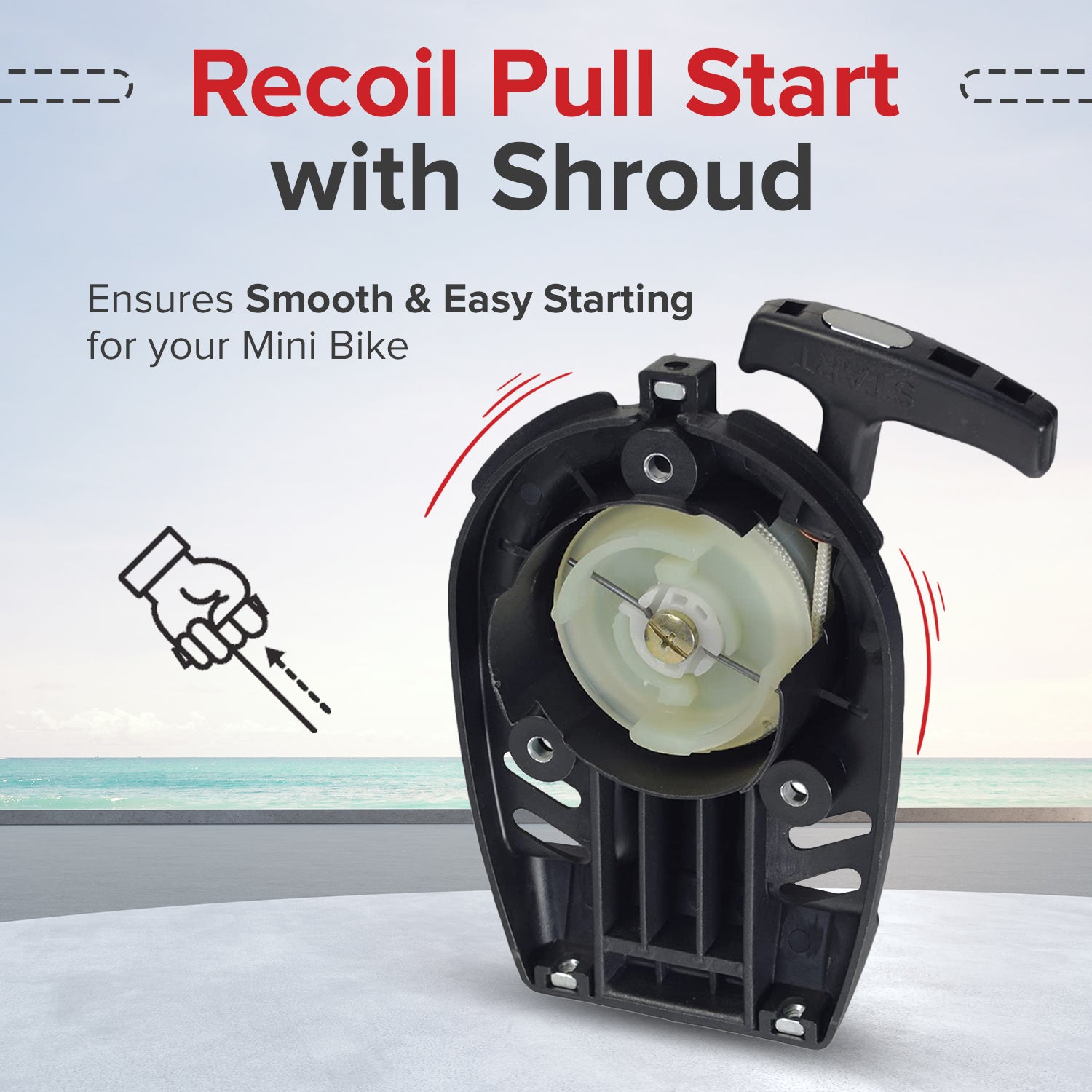 Pull Start for 40cc 4-Stroke ATVs, Dirt Bikes, & Mini Bikes