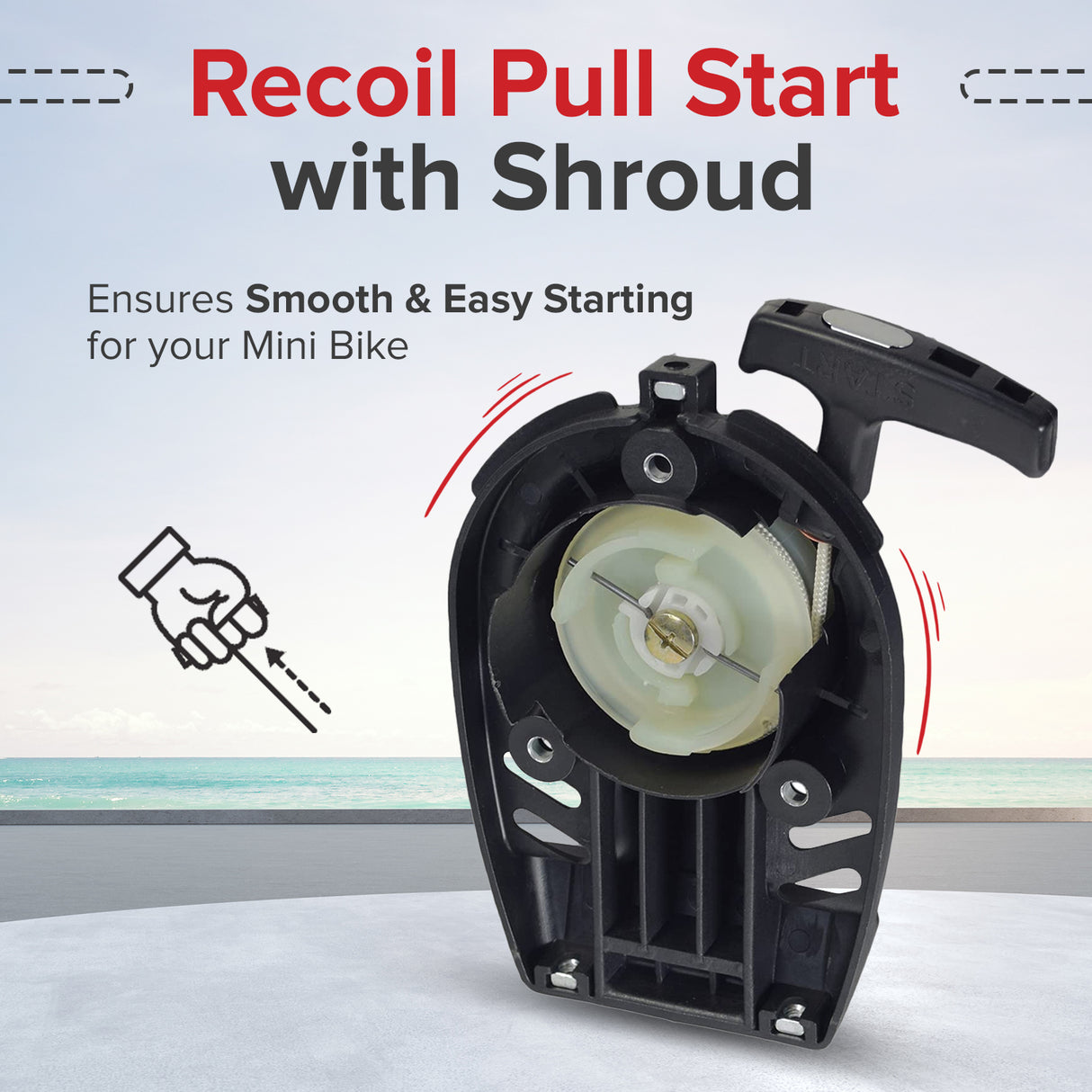 Pull Start for 40cc 4-Stroke ATVs, Dirt Bikes, & Mini Bikes