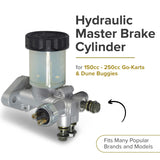 Hydraulic Master Brake Cylinder for 150cc - 250cc Go-Karts & Dune Buggies