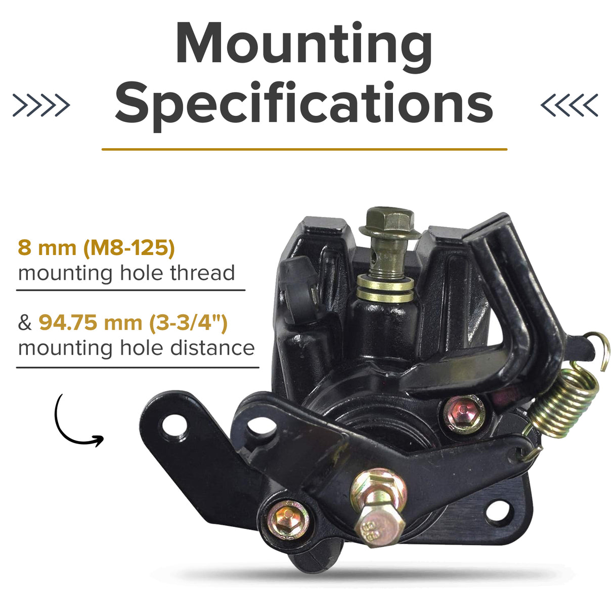 Rear Brake Caliper for 150cc Kandi Go-Karts & Dune Buggies